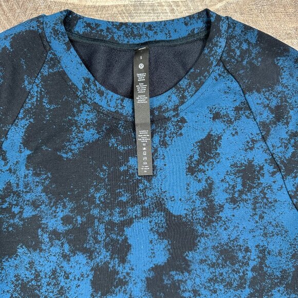 New Lululemon Sweatshirt Men Small Blue Black Camo Pullover Crewneck CIty Sweat - Picture 4 of 9